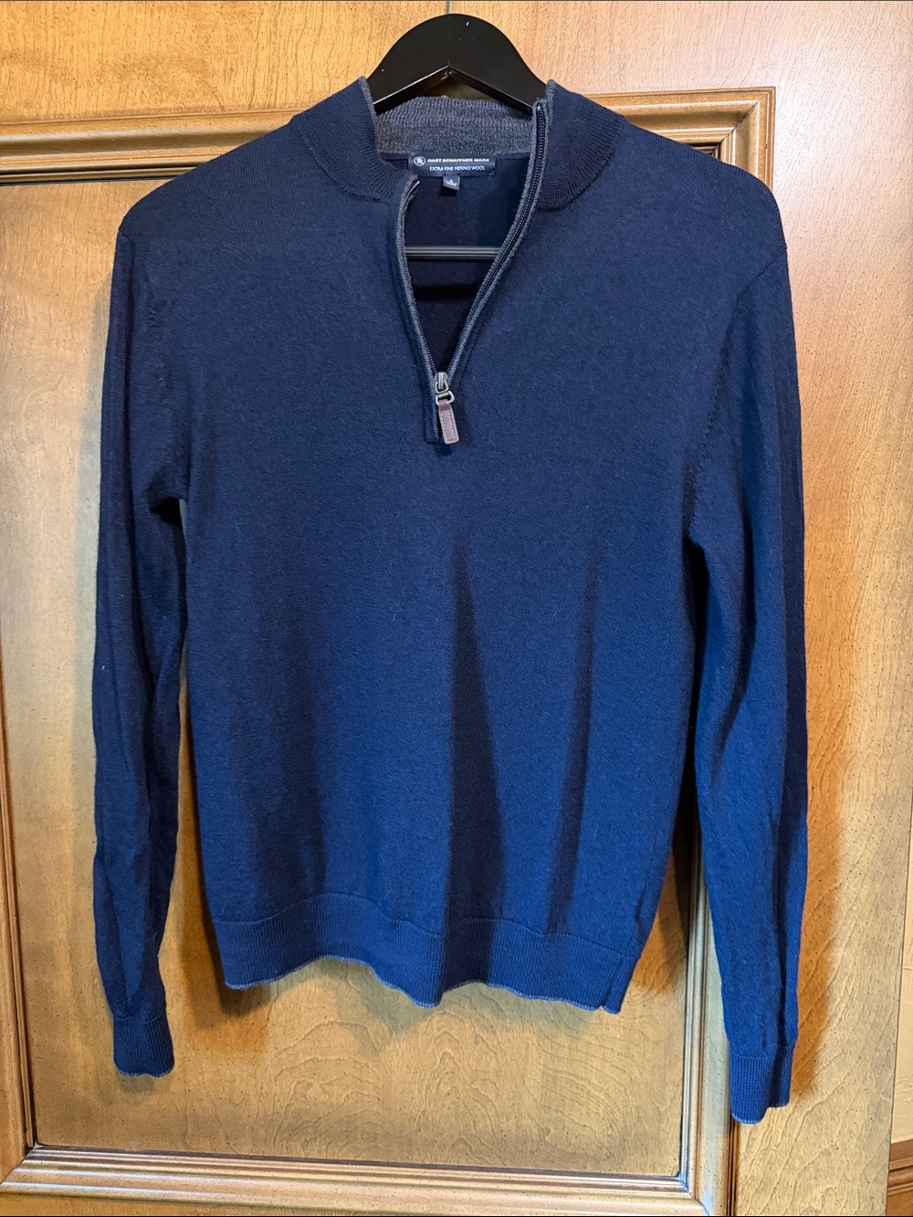 Hart Schaffner Marx Men's Navy Half-Zip Sweater